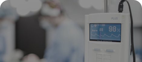 수술실의 산소포화도 측정 모니터(98%)